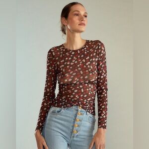 CYNTHIA ROWLEY
Modern Mesh Top In Black Red